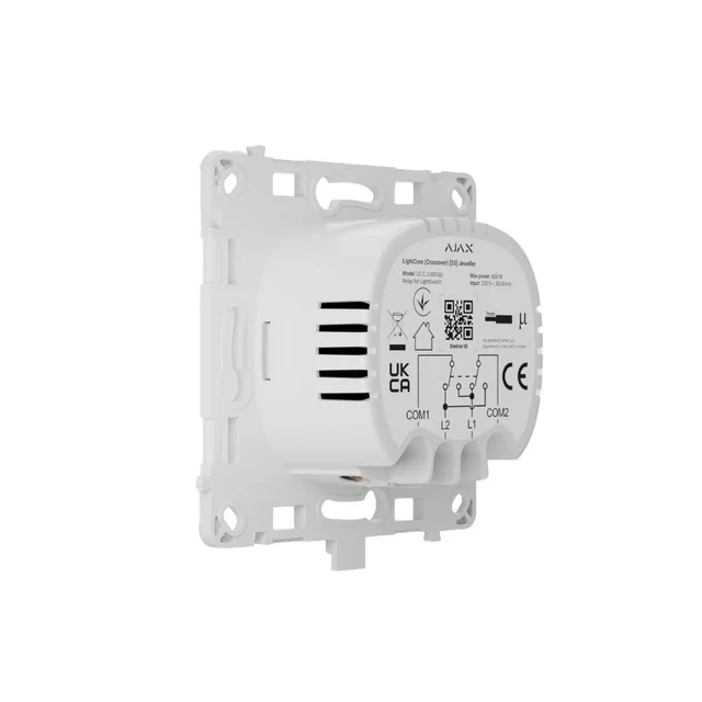 Releu Cap-Cruce pentru LightSwitch Ajax LightCore Crossover, alb