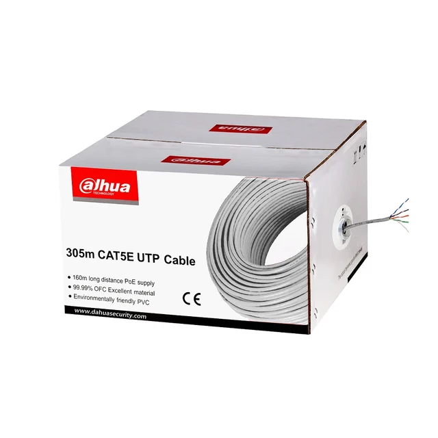 Cablu UTP CAT5E Cupru Dahua PFM920I-5EUN, pret / rola 305 m
