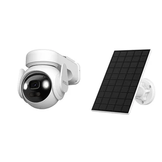 Camera supraveghere exterior wireless GSM 4G WiFi cu panou solar Imou AOV PT, 5MP, 3.6mm, IR 20m, acumulator 10.000 mAh, microfon si difuzor, always on video, sirena, spotlight, auto trackin