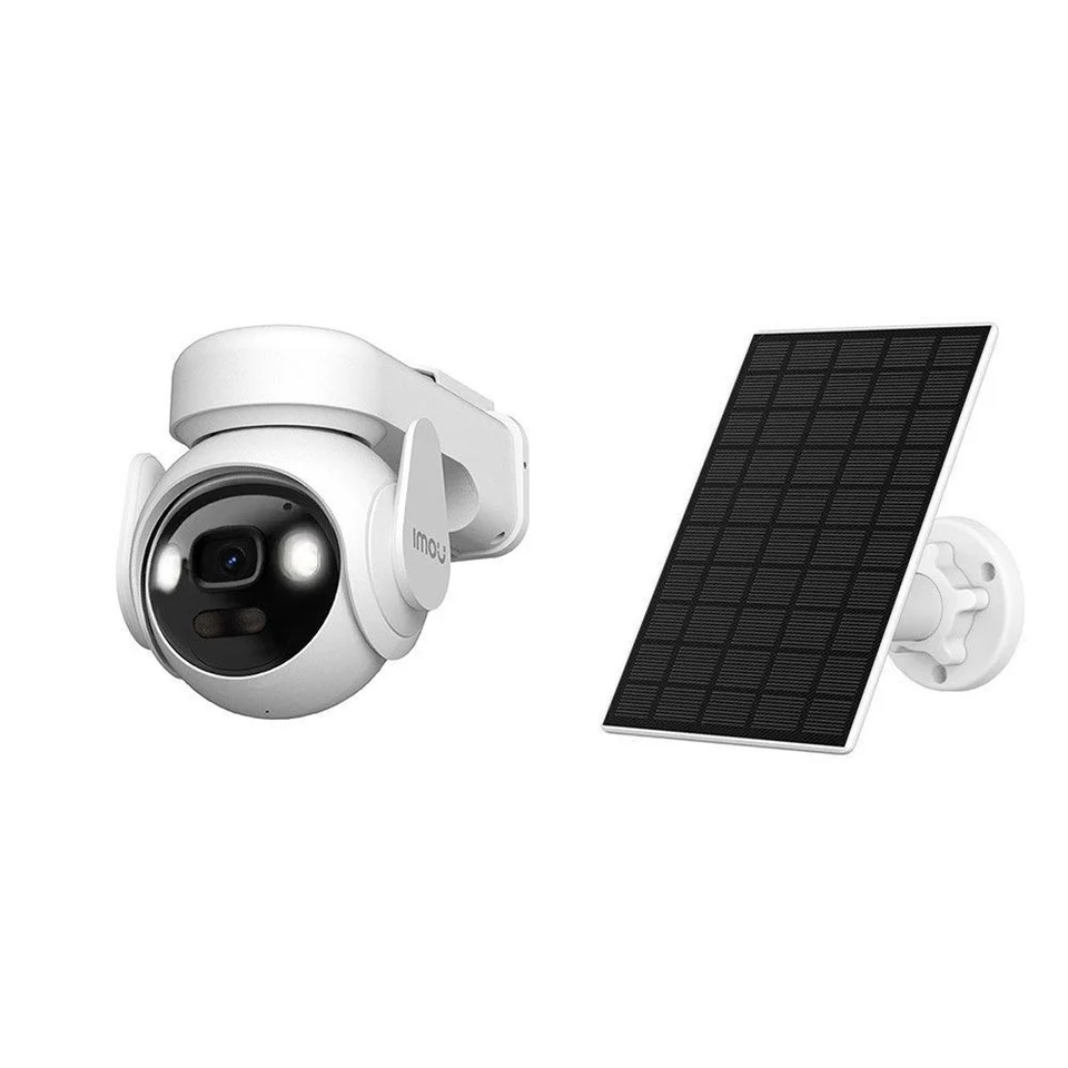 Camera supraveghere exterior wireless GSM 4G WiFi cu panou solar Imou AOV PT, 5MP, 3.6mm, IR 20m, acumulator 10.000 mAh, microfon si difuzor, always on video, sirena, spotlight, auto trac…