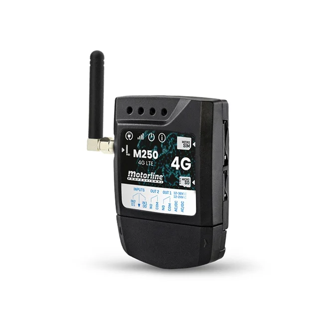 Modul smart GSM 4G pentru automatizari Motorline M250, card SIM inclus, 2 releee, control de pe telefon