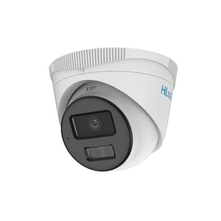 Camera supraveghere IP Dome Hivision HiLook Smart Hybrid Light ColorVU IPC-T269HA-LU, 6 MP, 2.8 mm, IR/Lumina alba 30 m, microfon, PoE