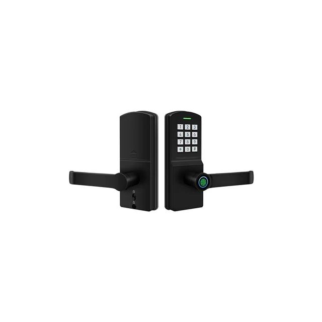 Yala smart control acces Secukey D400 BLACK, 100 utilizatori, Bluetooth, amprenta, cheie, PIN, compatibil Tuya, IP65
