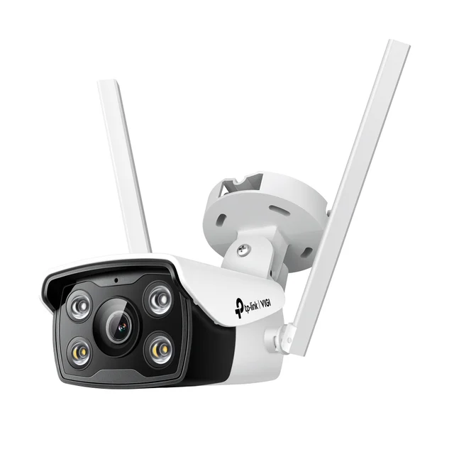 Camera supraveghere exterior WiFi TP-Link VIGI Full Color C340-W, 4 MP, 4 mm, IR/lumina alba 30 m, slot card, microfon si difuzor