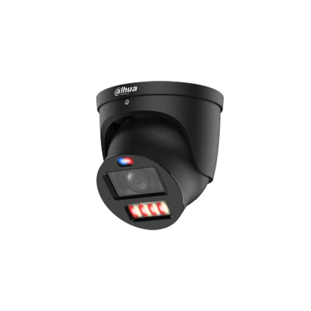 Camera supraveghere IP Dome motorizata cu iluminare duala Dahua WizSense IPC-HDW3849H-ZAS-PV-2712-PRO-Black, 8 MP, 2.7-12 mm, IR/Lumina alba 50 m, alarma sonora si luminoasa, microfon dub…