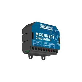 Modul pentru automatizarea luminilor Motorline MCONNECT DUAL SWITCH, WiFi, Bluetooth, 2.4 GHz, control de pe telefon