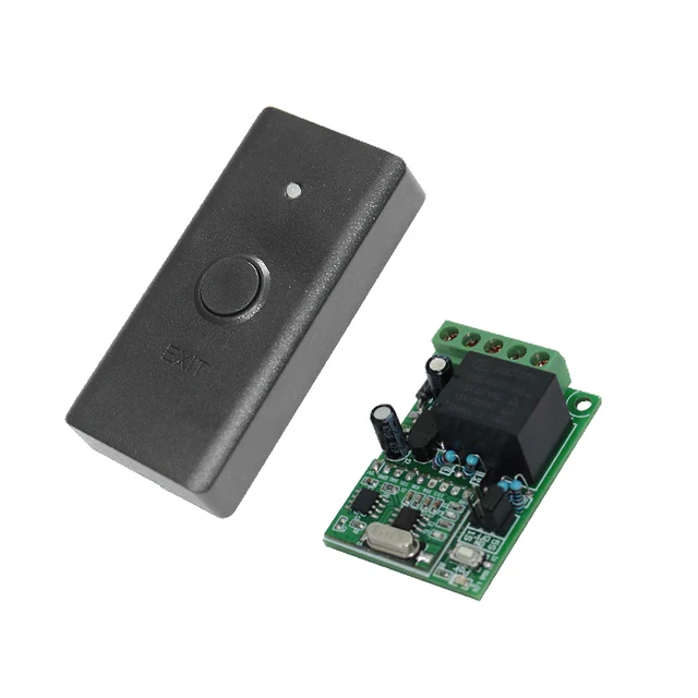 Buton de iesire wireless Secukey Wbutton 1,  433MHz, aparent, acumulator 2032 3V