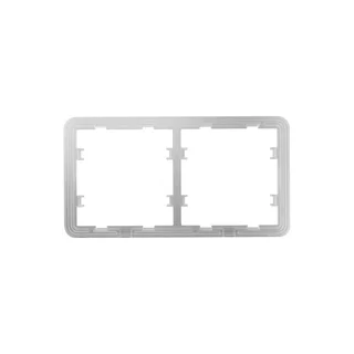 Rama doua intrerupatoare/prize AJAX FRAME (2 SEATS), compatibila LightSwitch, prize smart/basic, alba
