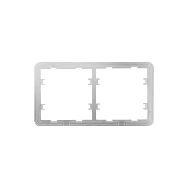 Rama doua intrerupatoare/prize AJAX FRAME (2 SEATS), compatibila LightSwitch, prize smart/basic, alba