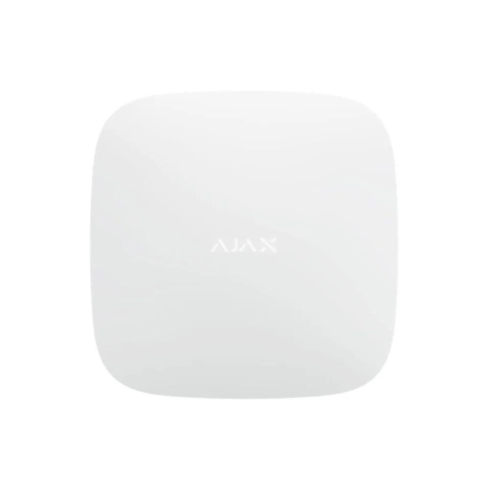 Unitate centrala wireless AJAX Hub 2 WH, 100 dispozitive, 2000 m, verificare vizuala alarma