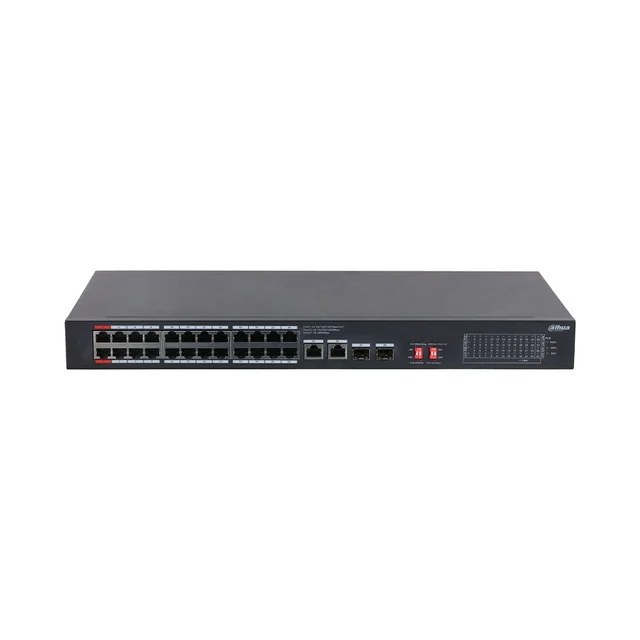 Switch PoE Gigabit Dahua S3228-24GT-375, 28 porturi, 2x Uplink, 2x SFP, 375 W, fara management