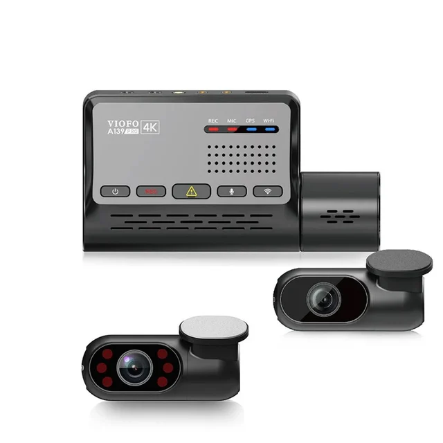 Camera auto WiFi fata/spate/interior Viofo A139 PRO 3CH, 4K + Full HD, GPS Logger, Super Night Vision, slot card, mod parcare