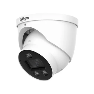 Camera supraveghere IP Dome cu iluminare duala Dahua TiOC Active Deterrence WizSense IPC-HDW3449H-AS-PV-PRO, 4 MP, 2.8 mm, IR/lumina alba 30 m, microfon dual si difuzor, sirena, lumina avert