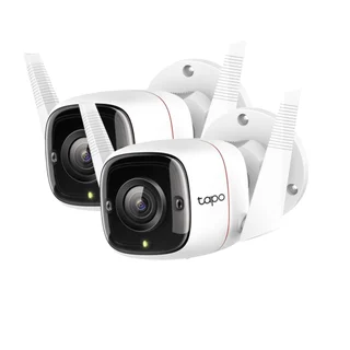 Set camere supraveghere exterior IP WiFi TP-Link TAPO C310P2, 3.89 mm, 3 MP, IR 30 m, microfon si difuzor, slot card, control prin aplicatie, detectie smart, sirena, 2 bucati