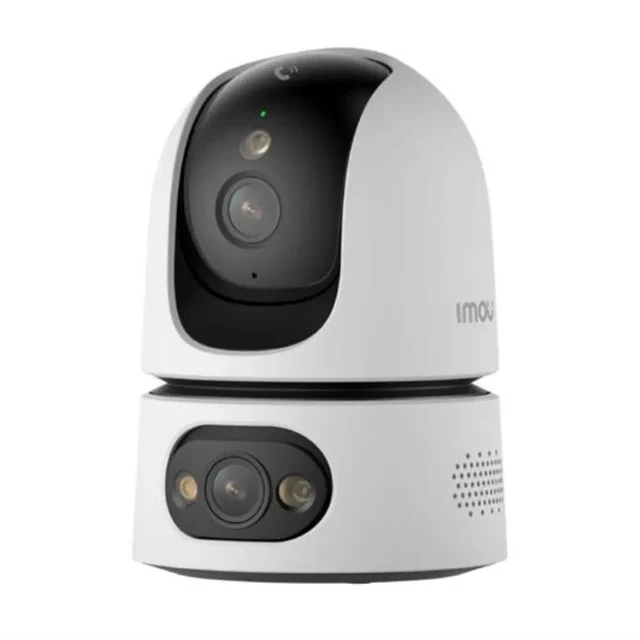 Camera supraveghere IP WiFi 6 cu lentila duala Full-Color PT Imou Ranger Dual Pro IPC-S2XEP-10M0S, 5+5 MP, 2.4GHz/5GHz, 3.6 mm, night vision 15 m, microfon si difuzor, slot card, auto tra…