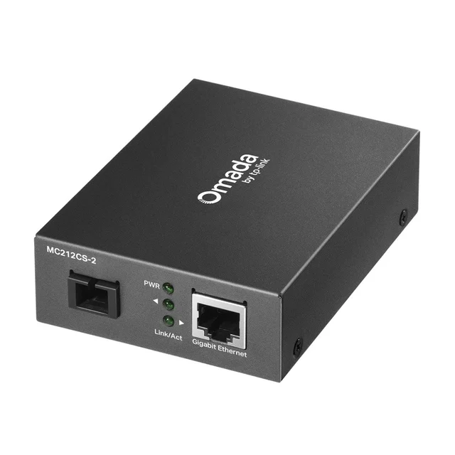 Convertor media Gigabit TP-Link Omada MC212CS-2, 1 Gbps, 2 km, SC/UPC, Single-Mode