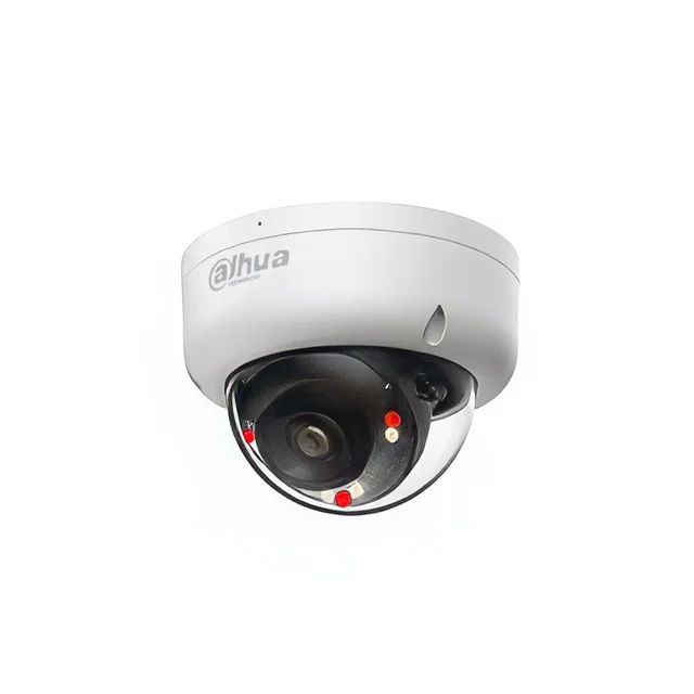Camera supraveghere IP Dome cu iluminare duala Dahua IPC-HDBW1639E1-A-IL, 6 MP, 2.8 mm, IR 30 m, microfon, PoE
