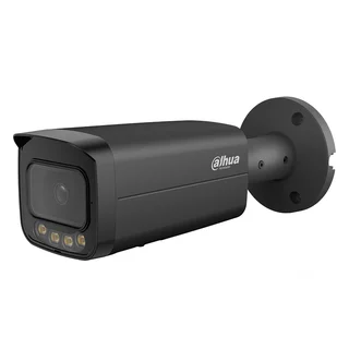 Camera supraveghere exterior IP cu iluminare duala Dahua WizSense IPC-HFW21249T-AS-IL-0280B-BLACK, 12 MP, 2.8 mm, IR/lumina alba 30 m, microfon, alarma, slot card, detectie miscare, PoE, nea