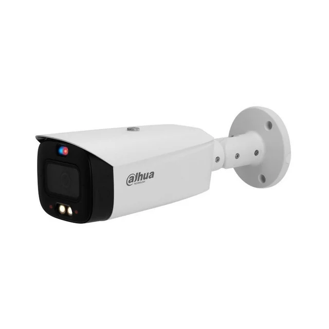 Camera supraveghere exterior IP cu iluminare duala Dahua WizSense Active Deterrence IPC-HFW3549T1-AS-PV-0280B-S5, 5MP, lumina alba/IR 30m, 2.8mm, microfon si difuzor, AcuPick, detectie mi…