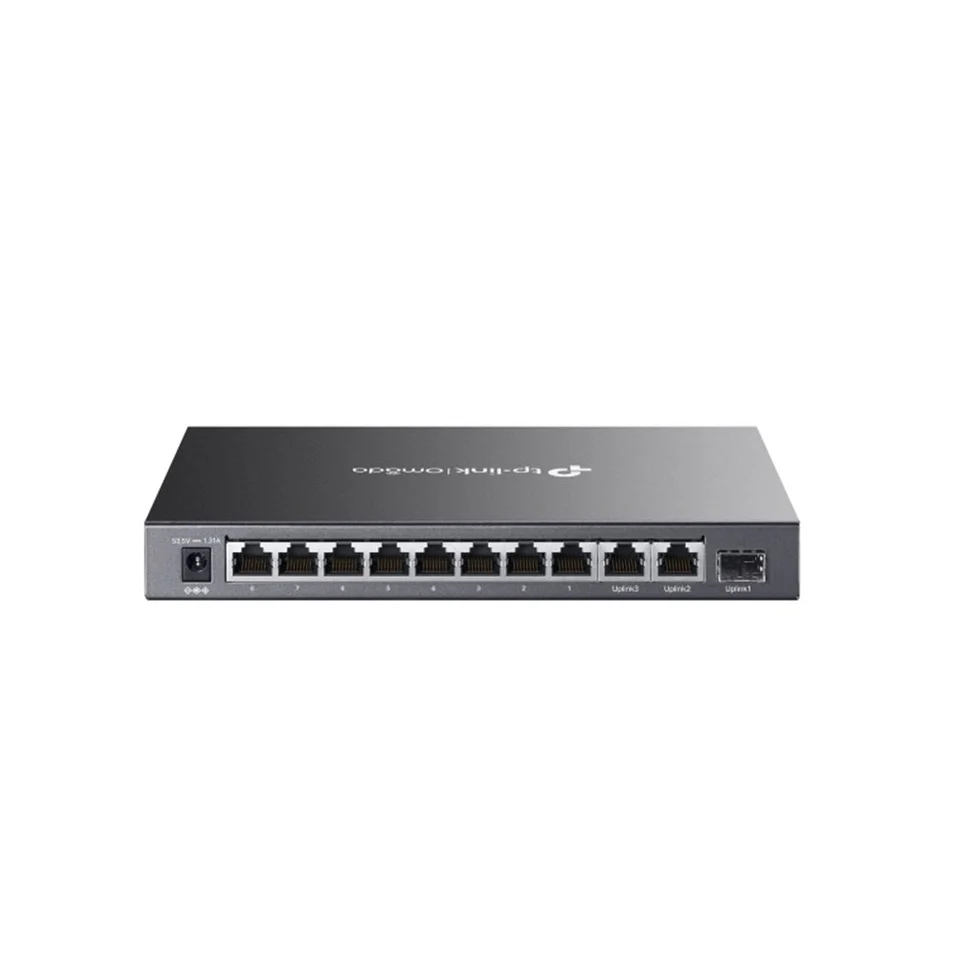 Switch Gigabit cu 8 porturi PoE+ Omada TP-Link DS111P, 7.6 Gbps, MAC 2K, 2x porturi Gigabit RJ45, fara management