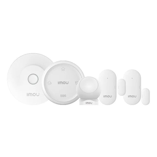 Sistem alarma wireless IMOU KIT-IOT-HOMESECURITYKIT-EU-9-M, WiFi, 2.4 GHz, detectie 8 m, Zigbee, control din aplicatie
