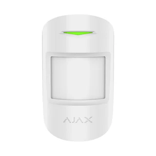 Detector de miscare wireless PIR Ajax MotionProtect WH, 12 m, 88 grade, pet immunity, 868 MHz, RF 1700 m