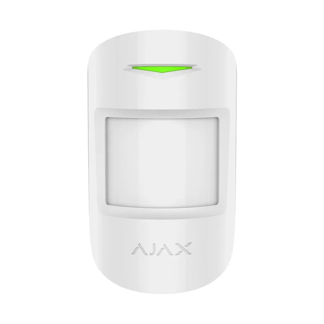 Detector de miscare wireless PIR Ajax MotionProtect WH, 12 m, 88 grade, pet immunity, 868 MHz, RF 1700 m