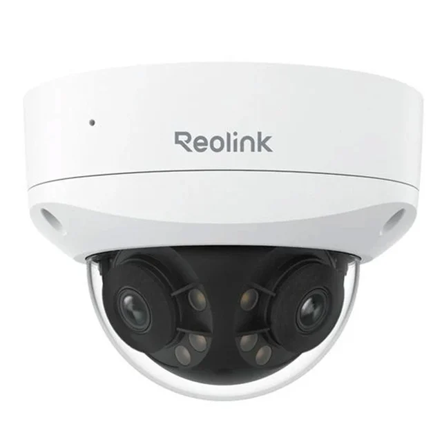 Camera supraveghere IP Dome cu lentila duala Reolink Full Color Duo Series P737, 8MP, 2.8mm, IR/lumina alba 30 m, panoramica, slot card, microfon si difuzor, sirena, avertizare luminoasa,…